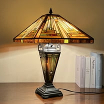 Tiffany Lamp Stained Glass Table Lamp 16x16x24 Inches 3-Light Style ...