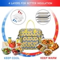 thumbnail image 2 of Buffalo Cow Design Insulated Lunch Bag – Large Reusable Lunch Box with Artistic Farm Animal Print, Leakproof Waterproof Cooler Tote with Dual Compartments for Country-Themed Office or Picnic Use, 2 of 3