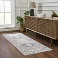 thumbnail image 3 of BoutiqueRugs Erez Farmhouse Runner Rug - Machine Washable - Dark Blue, Light Blue, Tan - 2'7" x 7'3" Runner, 3 of 17