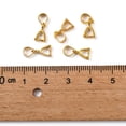 thumbnail image 4 of 100pcs Brass Ice Pick Pinch Bails Golden 9mm Hole: 4x5mm, 4 of 6