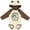 Natural & Brown w Ears, variant on Inktastic Summer Vacation Mode Pensacola Beach Florida Boys or Girls Long Sleeve Baby Bodysuit
