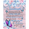 thumbnail image 3 of LHSHID Personalized Lover Name Message Text Blanket to My Granddaughter from Grandma and Grandpa I Can Promise to Love You for The Rest of Mine Custom Hug Blanket Bed Throws, 3 of 6