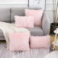thumbnail image 3 of Fundas de almohada WLNUI de piel sintética esponjosa, decorativa, rosa, lumbar, 3 of 7
