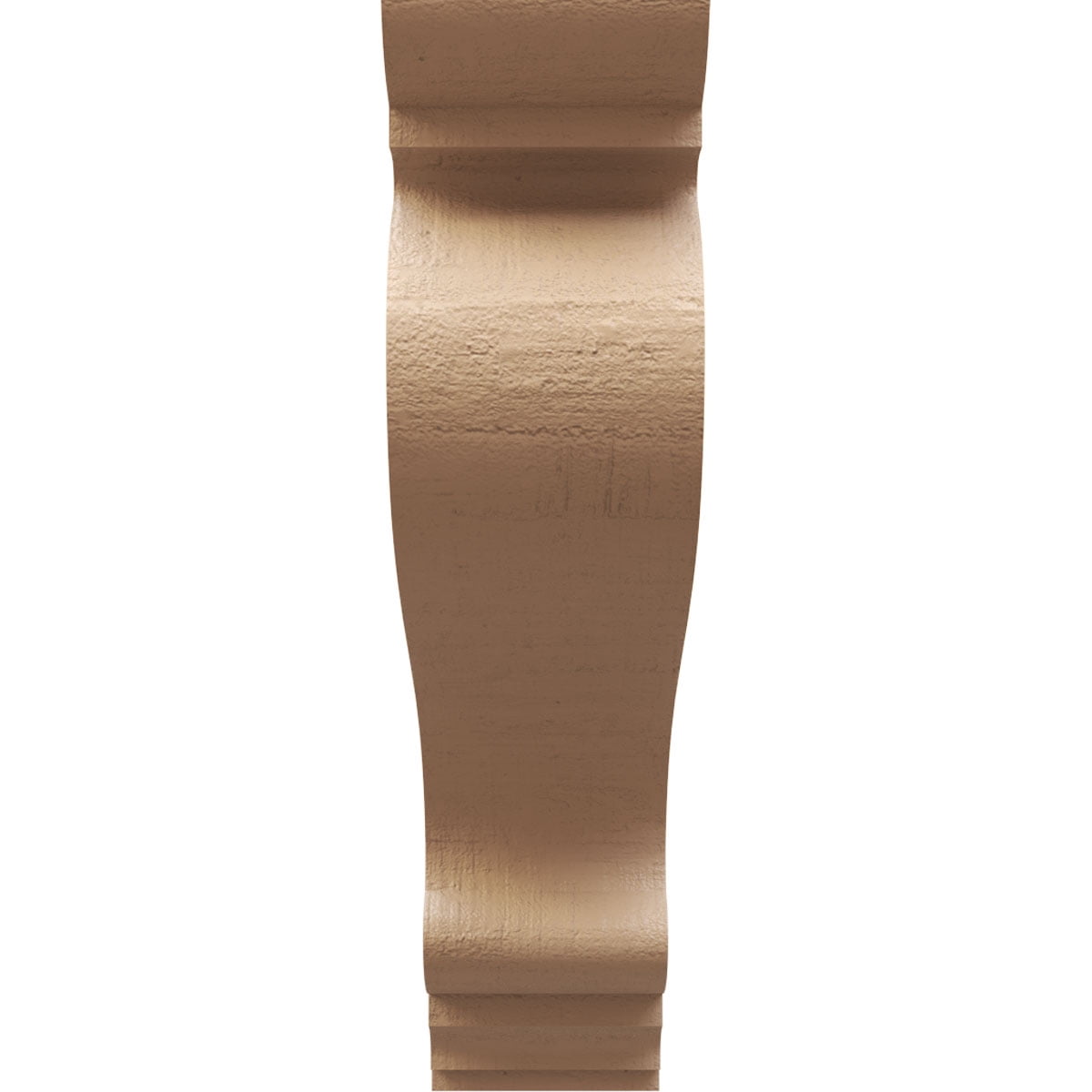 8"W x 32"D x 32"H Thin Scroll Rough Cedar Woodgrain TimberThane Corbel, Primed Tan
