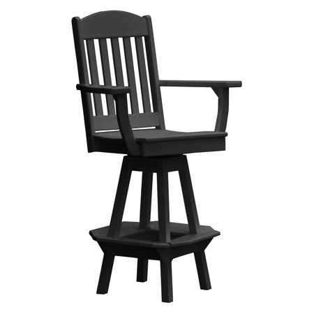 Recycled Plastic Bar - Radionic Hi Tech Rochester Recycled Plastic Swivel Bar Height Patio Arm Chair