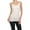 White, variant on Basic Spaghetti Strap Camisole Tank Top Stretch Bust Hem Lace Seamless (Black)