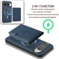 thumbnail image 4 of ELEHOLD For Google Pixel 9 / 9 Pro Case, PU Leather 2-in-1 Magnetic Detachable Leather Credit Card Slot Shockproof Wallet Case Cover For Google Pixel 9 / 9 Pro ,Blue, 4 of 8