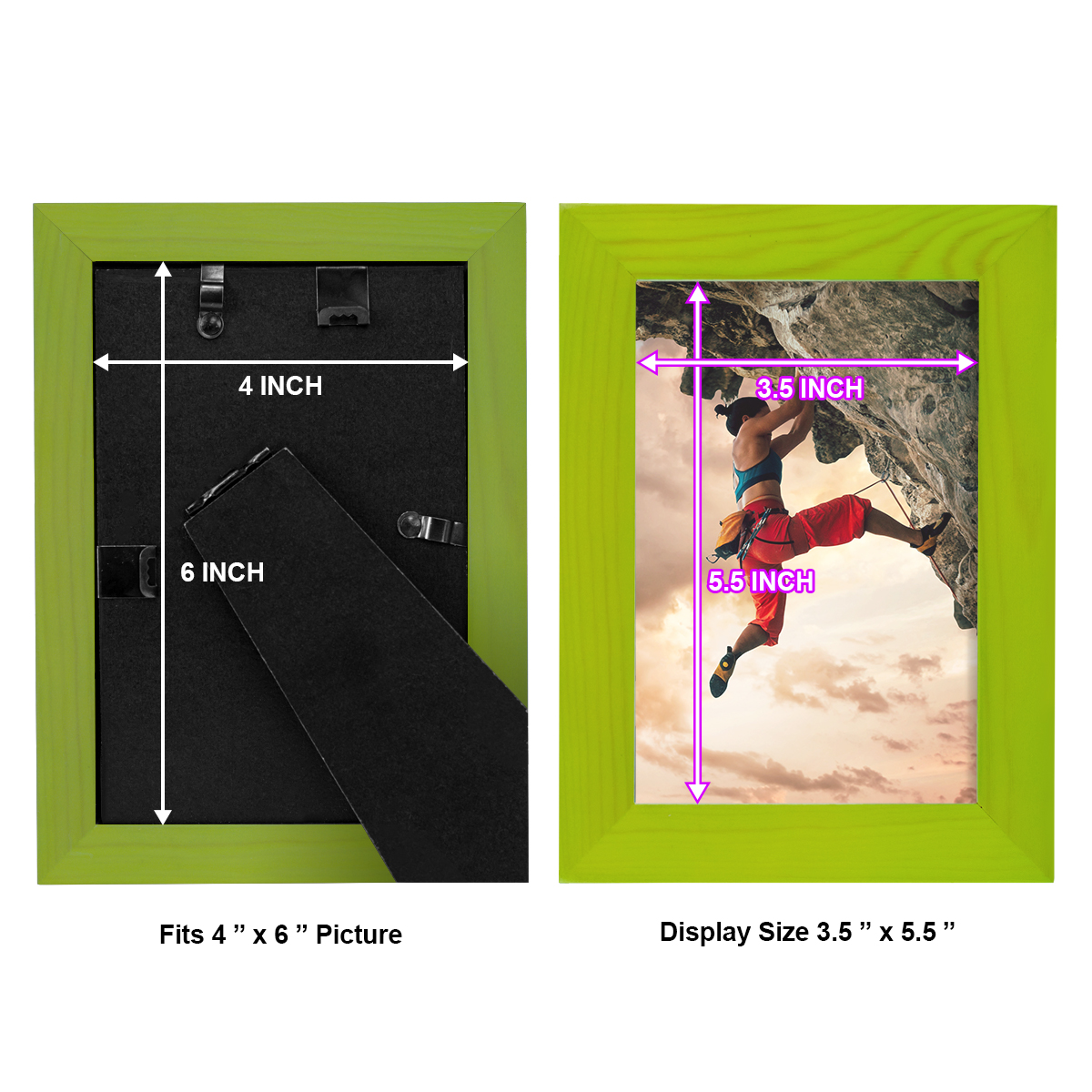 4x6 Wood Grain Picture Frame - Avocado