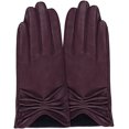 thumbnail image 4 of Women Leather Gloves Driving Ladies TouchScreen Gloves Ruched, 4 of 8