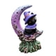 thumbnail image 4 of Estatua de gato negro con sombrero de bruja y luna, adorno de Halloween, regalo decorativo clásico Bien, 4 of 9