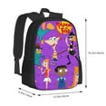 thumbnail image 2 of Phineas And Ferb Backpack, 3d Printed Laptop Backpack, Water Resistant Computer Backpack, 16.5x12.5x5.5 Inch, 2 of 9