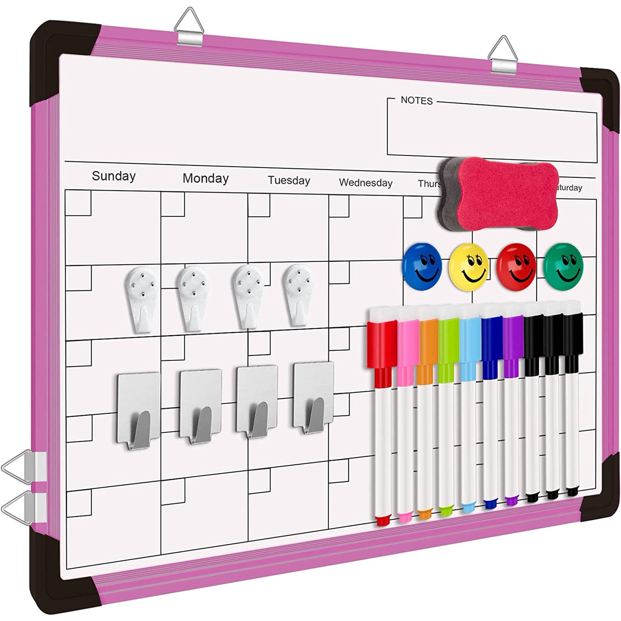 Dry Erase Calendar Whiteboard for Wall, 16" X 12" White Board