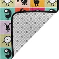 thumbnail image 2 of DouZhe Happy Freaky Cartoon Animals Rugs Doormat, Non-Slip Machine Washable Carpets Floor Door Mat , 36" x 24", 2 of 6