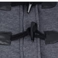 thumbnail image 4 of Women Fleece Jacket With Hood Fashion Horn Button Winter Warm Thicken Coat Long Soft Windbreaker Insulated Overcoat, 4 of 7