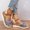 grey, variant on Women's Low Heel Summer Sandals: Adjustable Ankle Strap Design with Open Toe & Platform Wedge Sole - Breathable Casual Beach shoes Comfort