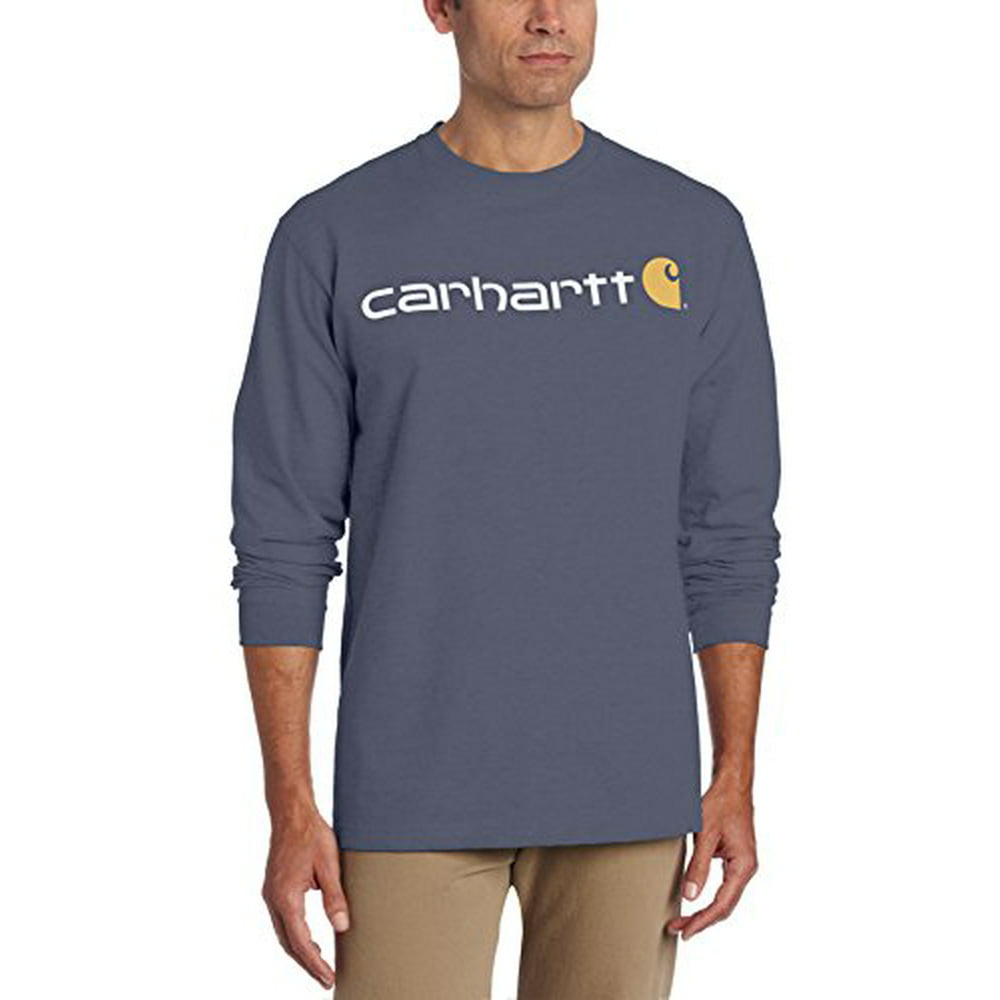 Carhartt - Carhartt Men's Signature Logo Long Sleeve T-Shirt - Walmart ...