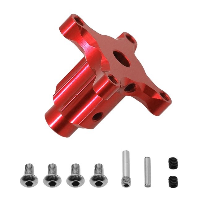 Red Metal Straight Axle Replacement Part with Mounting Hardware - Compatible with Arrma Kraton, Senton, Talion, Typhon, Outcast Remote Control Cars - BJM508 Upgrade Accessory (Size: 2.3x2.3x0.5cm)