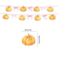 thumbnail image 3 of Bow Pumpkin Themed Bunting Banner 14 Pcs – Fall Thanksgiving Party Hanging Flag Thick Cardstock, Festive Atmosphere Setup, 3 of 6
