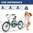thumbnail image 5 of FICISOG Adult Tricycles for Women, 20 Inch 7 Speed 6 Wheel Bike for Adult w/Large Basket, Double-Wall Wheel Rims, Cruiser Trike for Seniors Shopping Picnic, 5 of 9