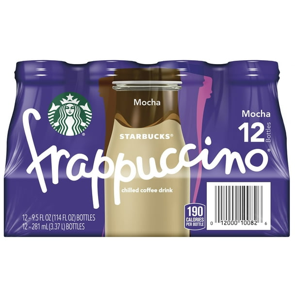 Starbucks Frappuccino Mocha Chilled Coffee Drink, 9.5 oz Glass Bottles