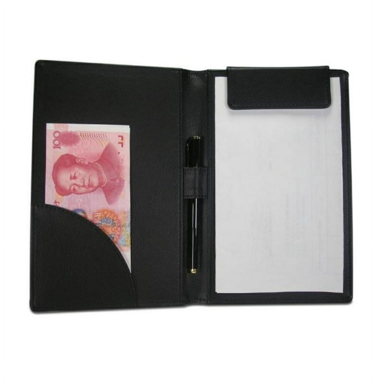 PU Leather Menus Resume Portfolio Contract Folder Pad A4/A6 Black 23x31cm 