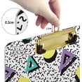 thumbnail image 4 of FMSHPON Geometric 80s Style Clipboard Hardboard Wood Nursing Clip Board and Pull for Standard A4 Letter 13x9 inches, 4 of 8