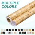 thumbnail image 3 of Uxcell Wood Grain Wallpaper Border 4" x 16.4ft Textured Frame Sticker, Yellow Crystal, 3 of 7