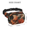 thumbnail image 4 of Zufioo Gigantic Skull In Clouds Print Square Double Layer Waist Bag, Durable & Stylish Fanny Pack with Zippered Pockets and Adjustable Strap for Outdoor & Daily, 4 of 6