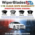 thumbnail image 2 of 2010 BMW 328i Beam Wiper Blades Wipers w/1yr Warranty (Set of 2) (WiperBladesUSA), 2 of 5