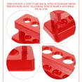 thumbnail image 3 of OUNONA 3Pcs Red Test Tube Storage Rack Lightweight Plastic Holder for School Use, 3 of 8