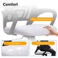 thumbnail image 5 of CL.HPAHKL Ergonomic Desk Chair, Mid-Back Mesh Office Chair with Wheels, Rolling Swivel Computer Task Chair for Home Office, Fixed Armrests, Tilt & Height Adjustable, White, 5 of 7