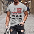 thumbnail image 2 of Mens Fourth of July Shirt Usa 250Th Anniversary Patriotic T-Shirts American Flag Tops Round Neck Short Sleeve Printed Tees, 2 of 5