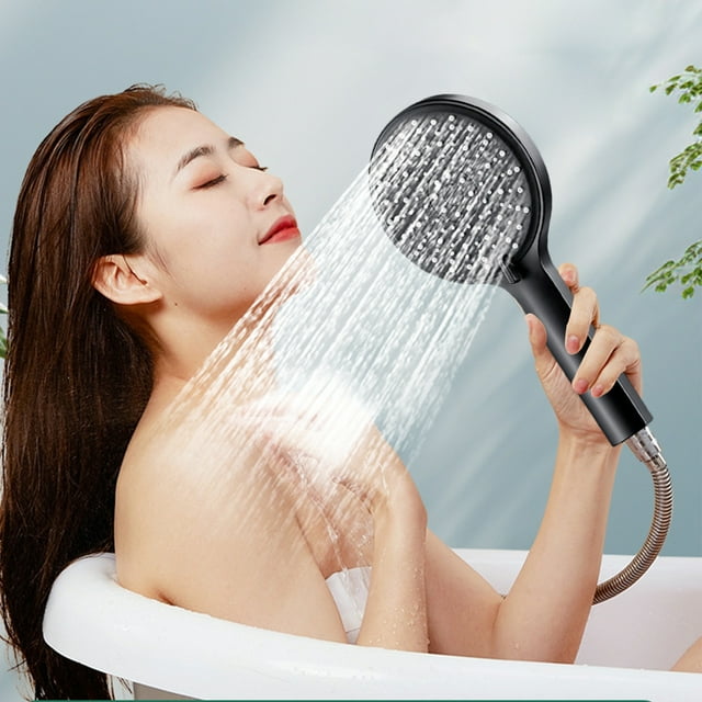 UsTZtai under $5! High-Pressure Handheld Showerhead, 5 Spray Modes Shower for Elderly, Universal Shower Head for Bathroom