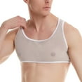 thumbnail image 3 of Lefu Men See-Through Mesh Tank Top Sleeveless Muscle Undershirt Crop Tops U Neck Vest, 3 of 9