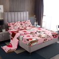 thumbnail image 1 of Erosebridal Kawaii Cat Kitten Sheet Set Full, Sweet Cake Dessert Bedding Sets Full Size, 4pcs, 1 of 7