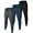 Black-Gray-Blue, variant on BUYJYA 3 Piece Men's Cargo Sweatpants Casual Jogging Workout Pants with 4 Pockets for Running Gym Hiking