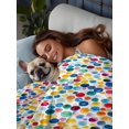 thumbnail image 3 of Colorful Polka Dot Flat Sheets Only Full Size, Soft Breathable Bed Top Sheets for Mattress, Rainbow Polka Dots Watercolor Luxury Bedding Flat Sheets for Home Hotel Bedroom Bed Protection, 3 of 9