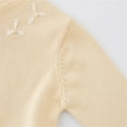 thumbnail image 6 of Girls Bolero Cardigan Sweater Toddler Kids Long Sleeve Button Knit Ruffle Shrug Cropped Sweaters Tops (2-3 Years, Beige), 6 of 7