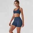 thumbnail image 3 of Women's High Waist Seamless Biker Shorts with Wide Waistband and Stretch Fit for Active Comfort - X Large, Navy, 3 of 7