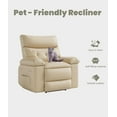 thumbnail image 6 of Luku Oversized Manual Recliner, PU Leather Recliner Chair with 1.5X Sponge Filling and Easy Recline Mechanism, Comfort Lazy Chair for Living Rooms and Bedrooms, 6 of 8