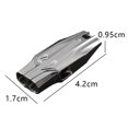 thumbnail image 2 of Titanium Emergency Whistle, Tiny Portable Double Tubes Safety Whistle for Camping Hiking Training, 2 of 5