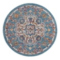 thumbnail image 2 of Luxee Designs Alexandria Collection 7x7 Round Area Rug, Medallion Rugs for Living Room, Bedroom, Kitchen, Office, Pet Friendly, Low Pile, High Traffic Area, Stain Resistance - Sea Blue, 2 of 7