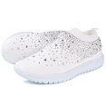 thumbnail image 1 of Womens Rhinestones Glitter Fashion Mesh Walking Shoe Casual Slip-ons Breathable Non-slip Comfortable, 1 of 5