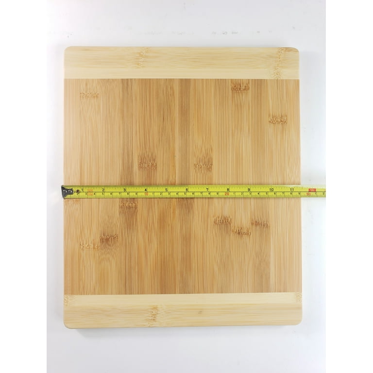 Set of 6, 13.5x11.5 Two Tone Bulk Plain Bamboo Cutting Boards for