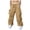 Khaki, variant on Men's Parachute Pants Casual Baggy Cargo Drawstring Trouser | Vintage Unisex Pants,Drawstring Street Pants,Hiking Pants,Drape Sweatpants (Khaki, XXL)