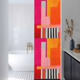 thumbnail image 3 of Pink Orange Window Privacy Film, Geometric Modern Abstract Oil Painting Static Cling UV Sun Blocking Heat Control Window Tint Day and Night, Non-Adhesive One Way Windows Privacy Cover 17.7''x78.7'', 3 of 7