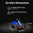 thumbnail image 5 of Xlluproid 12V Kids Electric Go Kart,Foldable Ride On Toy with Adjustable Seat,Music,Lights & EVA Wheels for Boys Girls Ages 3-6,Blue, 5 of 12