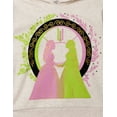 thumbnail image 2 of Wicked Elphaba Glinda Fleece Drop Shoulder Pullover Hoodie Toddler to Big Kid, 2 of 4