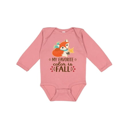 

Inktastic October Favorite Color is Fall Gift Baby Girl Long Sleeve Bodysuit