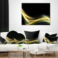 thumbnail image 4 of Designart Gold in Black Upward Lines - Abstract Throw Pillow - 16x16, 4 of 5